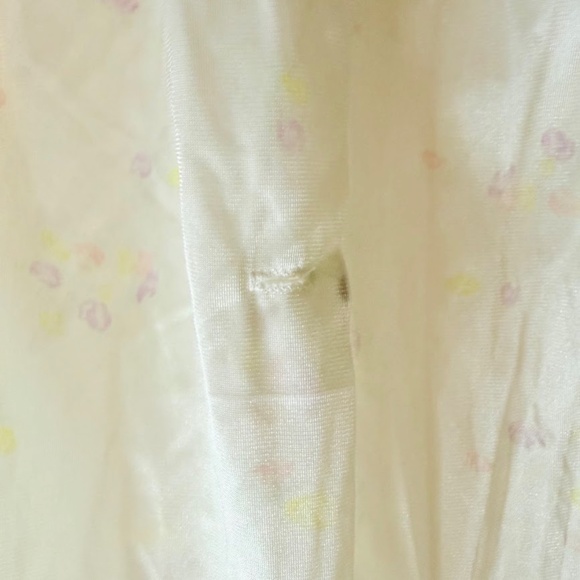 Vintage Long Nightgown Robe Set Lace Trim Floral Romantic 80s - Picture 7 of 13